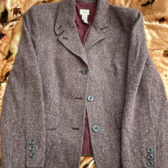 ll bean wool blazer womens